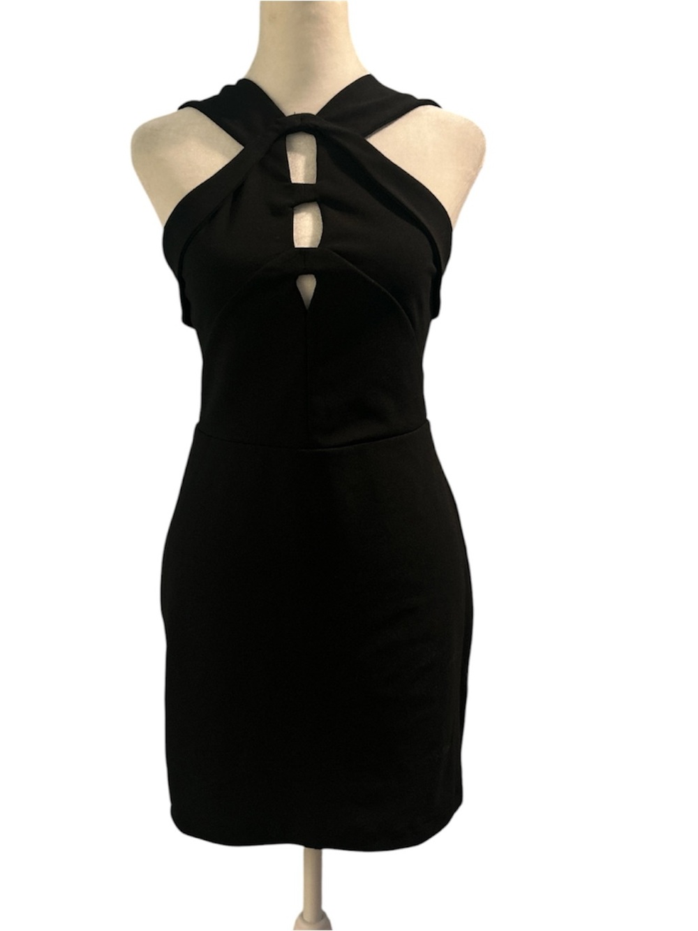 Express Halter Cutout Mini Dress